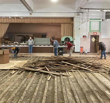 Old School Community Center Gym and Stage Repair