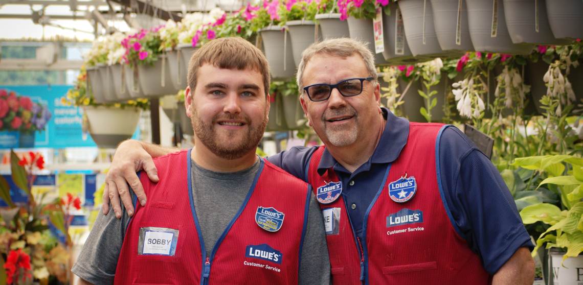 Father and Son Lowe's Associate