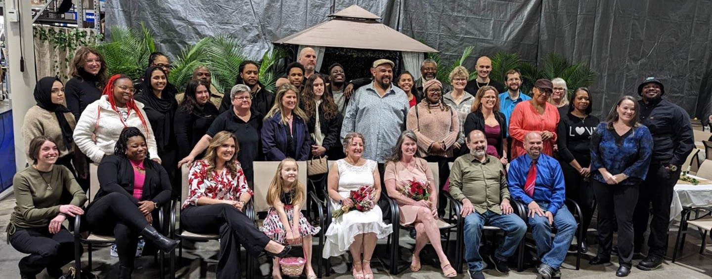 Lowe's store 684 holds wedding for associate.