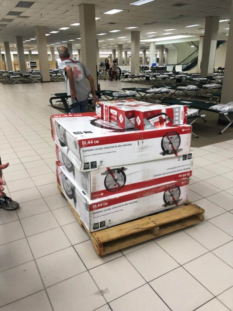 Hurricane Dorian shelter for evacuees